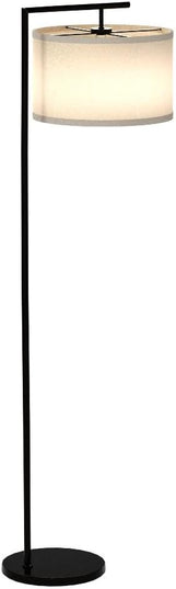 Brightech Montage Modern Floor lamp, LED Floor Lamp for Living Rooms & Offices - Tall Standing Lamp for Bedroom Reading - Corner Pole Lamp for Contemporary Home Decor - Black - LeafyLoom