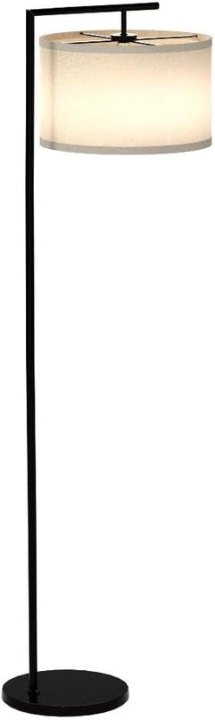 Brightech Montage Modern Floor lamp, LED Floor Lamp for Living Rooms & Offices - Tall Standing Lamp for Bedroom Reading - Corner Pole Lamp for Contemporary Home Decor - Black - LeafyLoom