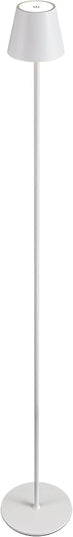 KDG Modern Cordless Floor Lamp, Portable LED Corner Stand Lamp, 5000mAh Battery Operated, Stepless Dimmable Adjustable Height lighting for Living room, Bedroom, Outdoor, Office, Night Light(White) - LeafyLoom