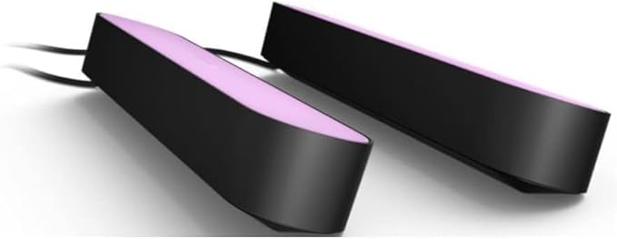 Philips Hue Smart Play Light Bar Base Kit, Black - White & Color Ambiance LED Color-Changing Light - 2 Pack - Requires Bridge - Control with App - Works with Alexa, Google Assistant and Apple HomeKit PhilipsHue