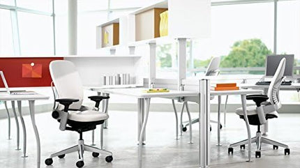 Steelcase Leap Office Chair, Black Frame and Black Leather - LeafyLoom