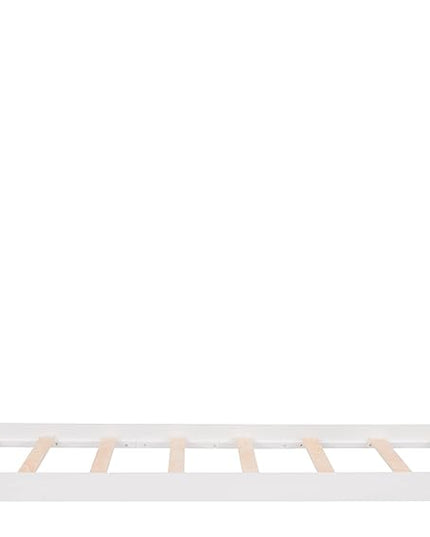 Twin Bed Frame/Kids Bed Frames with Headboard and Slats, Wood Platform Bed with House Shaped Headboard, Twin Size Bed for Kids, Boys, Girls, No Box Spring Needed(White) - LeafyLoom