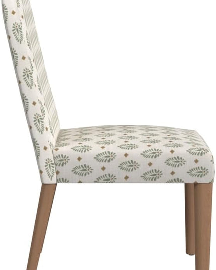 HomePop Classic Parsons Dining Chairs, Sage Paisley Medallion (Single Pack) - LeafyLoom