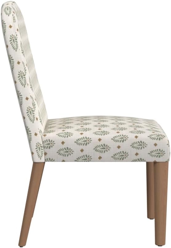 HomePop Classic Parsons Dining Chairs, Sage Paisley Medallion (Single Pack) - LeafyLoom