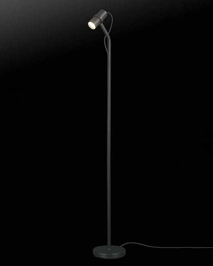 Globe Electric MRDK by Globe Series.01.FL 58" LED Floor Lamp, 9 Watts, 400 Lumens, 3000 Kelvin Warm White, Adjustable Shade, On/Off Rocker Switch on Shade, Matte Black - LeafyLoom