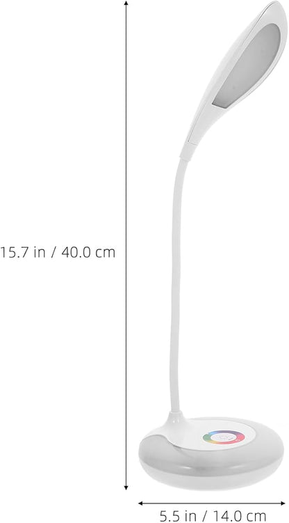 LED Gooseneck Desk Lamp, Office Desktop Lamp 3 Dimming Level, Touch Control, Battery Charging Table Lamp Adjustable Study Desk Lamp, Energy Saving Lamp Reading Light - LeafyLoom