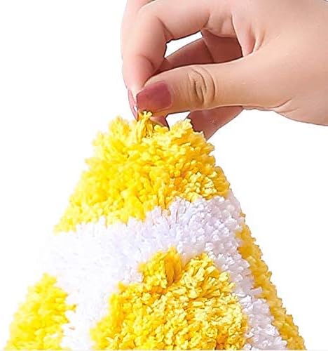 Playtime Cozy Lemon Cute Fruits Half Round Shaped Bedroom Bathroom Doorway Kitchen Floor Rug Carpet Water Absorption Non-Slip mat for Kid's Room (Yellow, 45 * 65CM) - LeafyLoom