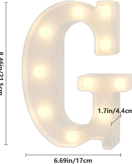 Marquee Letters Night Light Alphabet Letters G Light Up Sign Letters for Wall Decor Decorations for Bedroom Baby Shower Decorations for Boy Disco Party Decorations Birthday Party Decorations - LeafyLoom