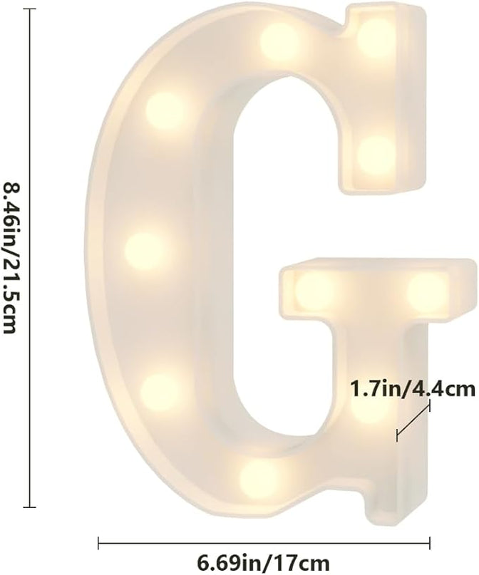 Marquee Letters Night Light Alphabet Letters G Light Up Sign Letters for Wall Decor Decorations for Bedroom Baby Shower Decorations for Boy Disco Party Decorations Birthday Party Decorations - LeafyLoom