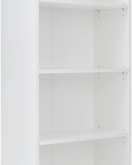 Sunon 4 Shelf Wood Bookcase Freestanding Display Shelf Adjustable Layers Bookshelf for Home Office Library Small Narrow Space (White, 4-Layers) - LeafyLoom