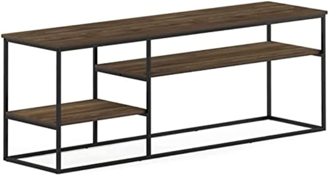 Furinno Moretti Modern Lifestyle TV Stand, Columbia Walnut - LeafyLoom