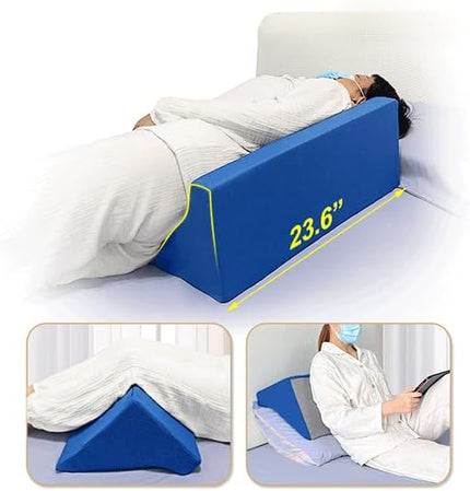 Wedge Pillow for Sleeping Side Sleeper Body Positioners Bed Foam Wedges After Surgery Leg Elevation Incline Bolster 30 Degree Medical Triangle Positioning Pillow for Elderly Pregnancy - LeafyLoom