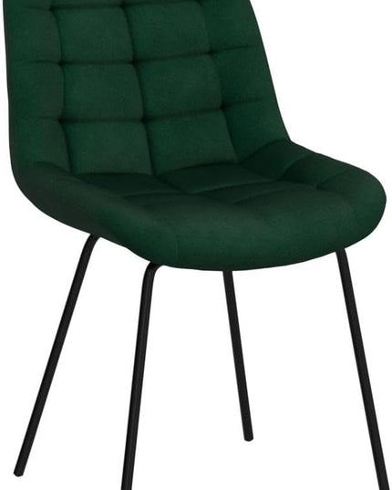 NicBex Velvet Dining Chairs, Upholstered Reception Chairs, Tufted Accent Chair with Metal Legs for Home Kitchen, Living Room, Set of 2, Green - LeafyLoom