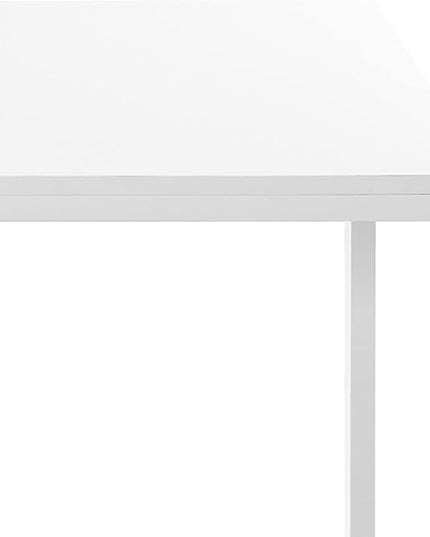 ZINUS Jennifer 55 Inch White Frame Desk / Computer Workstation / Office Desk / Easy Assembly, White - LeafyLoom