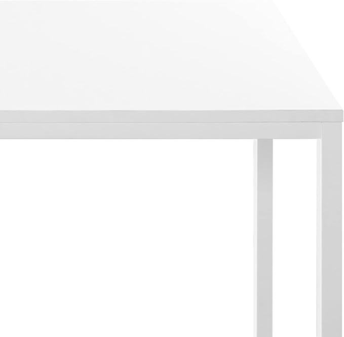 ZINUS Jennifer 55 Inch White Frame Desk / Computer Workstation / Office Desk / Easy Assembly, White - LeafyLoom