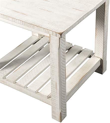 Martin Svensson Home 65" TV Stand and End Table Bundle | Antique White Finish - LeafyLoom