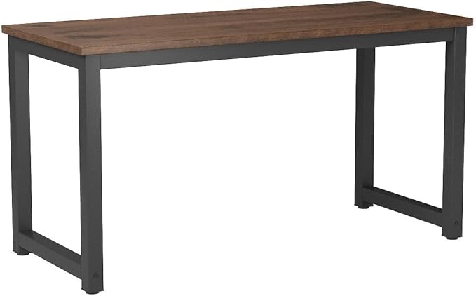 Tribesigns Computer Desk, 55 inch Large Office Desk Computer Table Study Writing Desk Workstation for Home Office, Rustic Brown - LeafyLoom