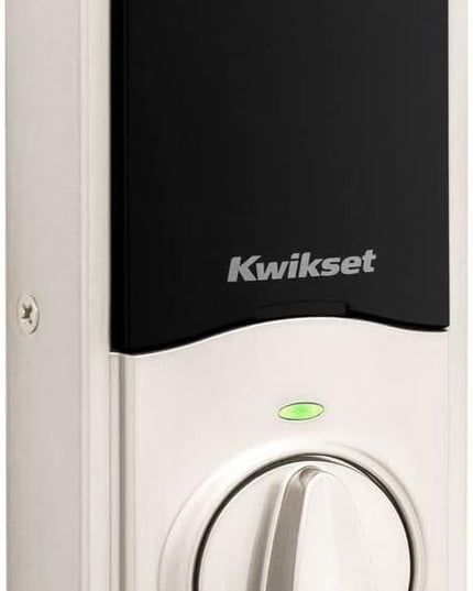 Kwikset Home Connect 620 Smart Lock Deadbolt with Z-Wave Technology, Works with Ring Alarm, Samsung Smartthings and More, Z-Wave Hub Required, Traditional Design in Satin Nickel Kwikset