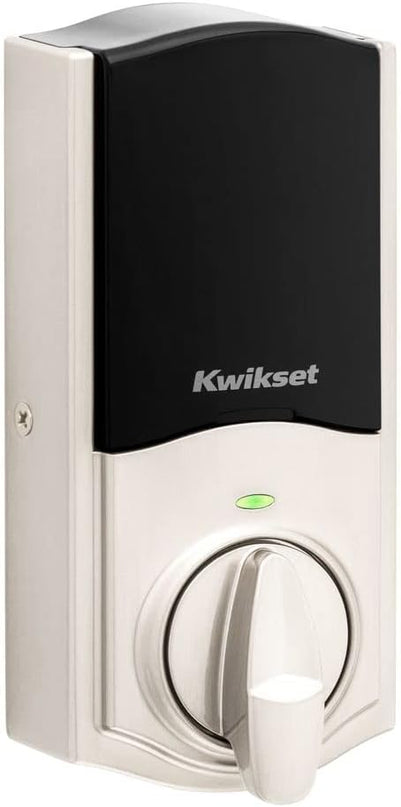 Kwikset Home Connect 620 Smart Lock Deadbolt with Z-Wave Technology, Works with Ring Alarm, Samsung Smartthings and More, Z-Wave Hub Required, Traditional Design in Satin Nickel Kwikset