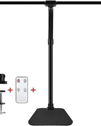Double Head LED Desk Lamp with Anti-Glare Cover Computer Desk Lamp for Home Office 24W Brightest Desk Light Office Lamp for Workbench Drafting Architect with Clamp and Base - LeafyLoom