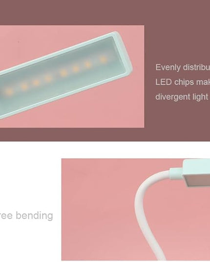 ZYTC LED Desk Lamp Cartoon Snail Adjustable Foldable Reading Lamp Assorted Colors Eye Caring Table Lamp Light with USB Charging Port Built-in Battery for Student Study Work(Yellow) - LeafyLoom