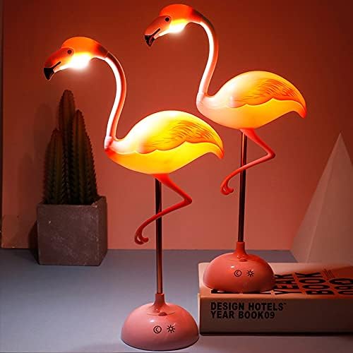 Fantasee Flamingo Desk Lamp USB Bedside Table Lamp Nursery Night Light Touch Dimmable for Child Kids Students Bedroom Living Room Dorm Reading Birthday Party Gift (Pink Flamingo) - LeafyLoom