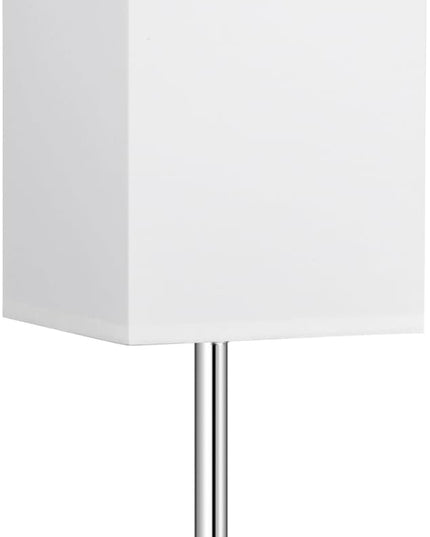 Touch Bedside Table Lamp For Nightstand - 3-Way Dimmable Night Lamp with USB A + Type C Charging Ports and two AC Outlets, Small Desk Light with E26 LED Bulb for Bedroom Living Room, WHITE PLUS - LeafyLoom