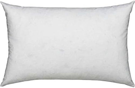 L' COZEE 100% Cotton Cover, Feather & Down Pillow, Best use for Decorative Pillows & for Firm Sleepers, White, Size (20x30) - LeafyLoom
