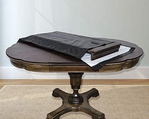 Table Leaf Storage Bag Padded 2 Pack, Heavy Duty Dining Table Leaf Bag, Extra Thick Flannel Backing Dining Table Cover Protector, 51" Lx24''W, Water-Resistant Scratch Resistant, Black - LeafyLoom