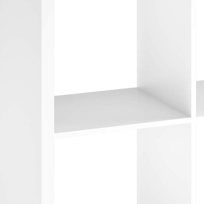 ClosetMaid 6 Cube Storage Shelf Organizer Bookshelf with Open Back, Vertical or Horizontal, Easy Assembly, Wood, White Finish - LeafyLoom