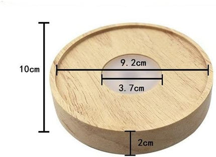 Wooden LED Light Base Aroma Reed Diffuser Base,Diameter 10cm, Adjustable White Light And Warm Light, Suitable For Displaying Himalayan Salt Lamp, Crystal Glass Resin Art . - LeafyLoom