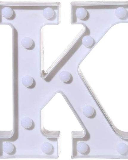 LED Letter Lights Sign I Light Up Letters Sign for Night Light Wedding Birthday Party Battery Powered Christmas Lamp Home Bar Decoration (K) - LeafyLoom