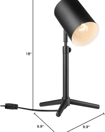 Globe Electric 52899 Pratt Desk Lamp, 18 in 1-Light, Matte Black Tripod Base - LeafyLoom