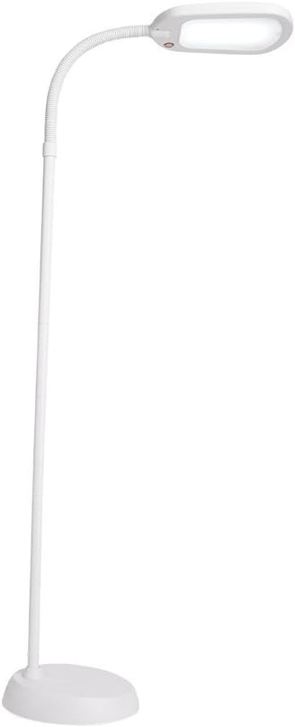Newhouse Lighting NHFL-AP-WH Apollo LED Floor Lamp Energy-Efficient Natural Reading Artists Crafts Adjustable Gooseneck Task Light, White - LeafyLoom