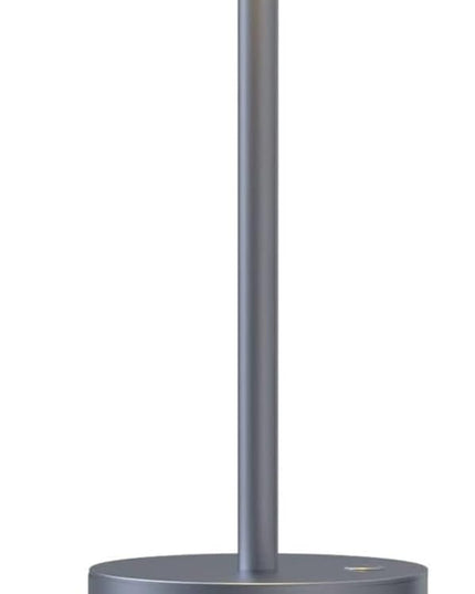 Rechargeable Cordless Table Lamp, 10.25in Small Outdoor Portable Battery Operated Desk Lamps 2 Levels Dimmable Powered Night Light for Dining Restaurant Bar Garden Patio Bedroom Grey - LeafyLoom