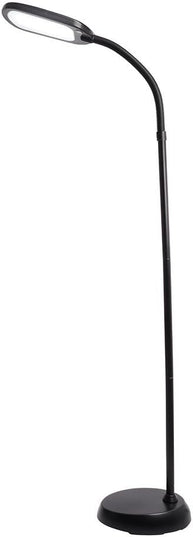Newhouse Lighting NHFL-AP-BK Apollo LED Floor Lamp Energy-Efficient Natural Reading Artists Crafts Adjustable Gooseneck Task Light, Black - LeafyLoom