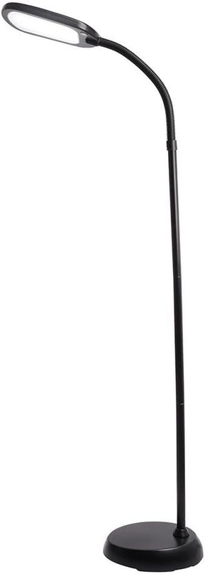 Newhouse Lighting NHFL-AP-BK Apollo LED Floor Lamp Energy-Efficient Natural Reading Artists Crafts Adjustable Gooseneck Task Light, Black - LeafyLoom