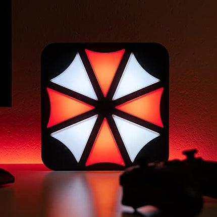 Numskull Resident Evil Umbrella Corp Lamp Wall Light - Ambient Lighting Gaming Accessory for Bedroom, Home, Study, Office, Work - Official Resident Evil Merchandise - LeafyLoom