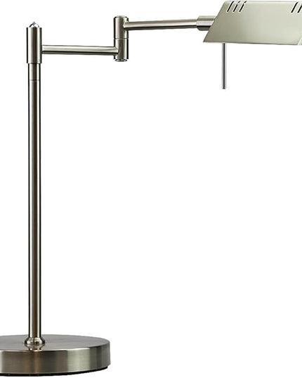 O'Bright LED Pharmacy Table Lamp, Full Range Dimming, 12W LED, 360 Degree Swing Arms, Desk, Reading, Craft, Work Lamp, ETL Tested, Brushed Nickel - LeafyLoom
