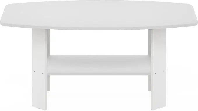 Furinno Simple Design, Coffee Table, White - LeafyLoom