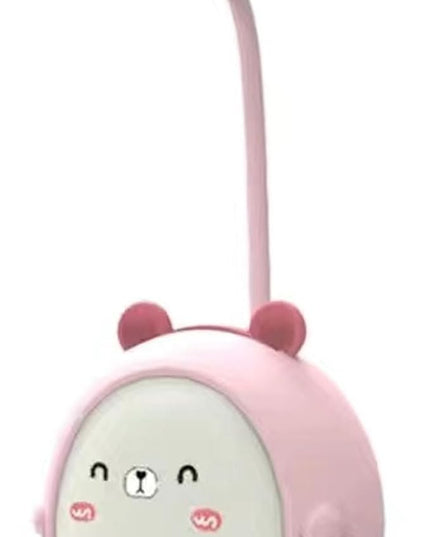 LED Desk Lamp，Mini Dog Night Light,Portable LED Table Light, Cute Foldable USB Rechargeable Reading Light Bedroom Children's Bedside Study (Pink) - LeafyLoom