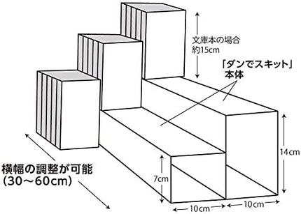 Bookshelf Innovation Made in Japan, Manga organizing kit (3Levels, Black) - LeafyLoom