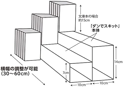 Bookshelf Innovation Made in Japan, Manga organizing kit (3Levels, Black) - LeafyLoom