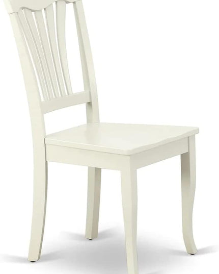 East West Furniture Antique 3 Piece Modern Set Contains a Round Table with Pedestal and 2 Kitchen Dining Chairs, 36x36 Inch, AMAV3-LWH-W - LeafyLoom