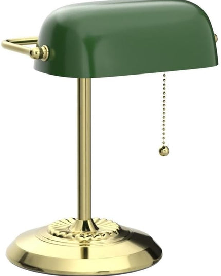 Catalina Lighting Traditional Desk Lamp, Green, Smart Home Capable for Home Office, Dorm, Apartment, Corded with Adjustable Lighting - LeafyLoom