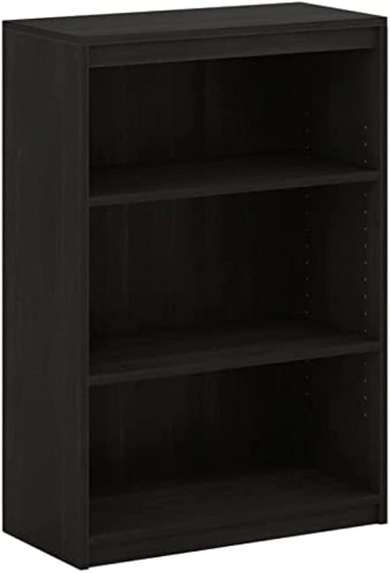 FURINNO Gruen 3-Tier Bookcases, Espresso - LeafyLoom