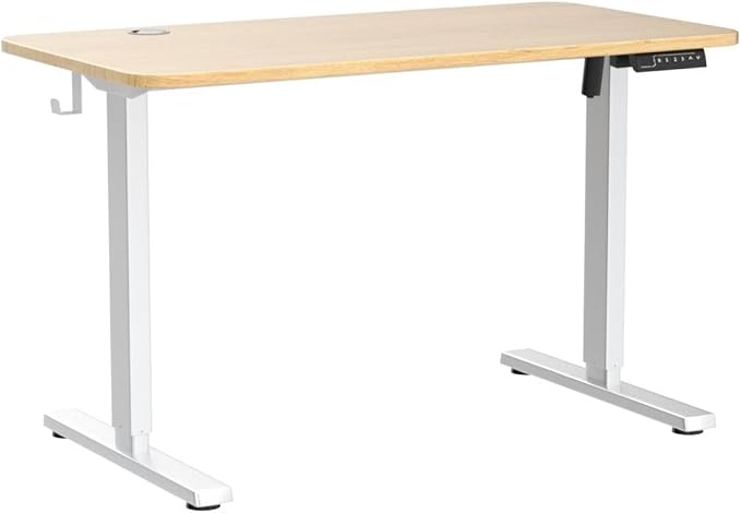 Sweetcrispy Electric Standing Desk, 40 x 24in Adjustable Height Electric Stand up Desk Standing Computer Desk Home Office Desk Ergonomic Workstation with 3 Memory Controller, Bamboo Texture - LeafyLoom