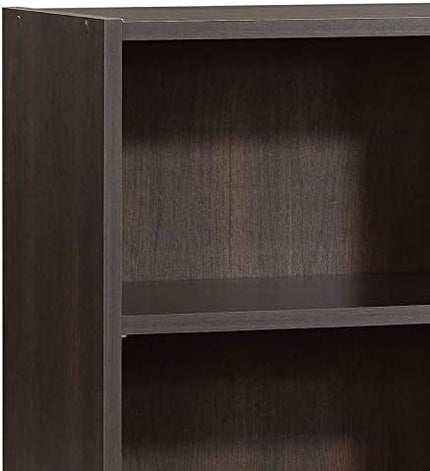Sauder Beginnings 3 Bookcase/Book shelf, L: 24.57" x W: 11.50" x H: 35.28", Cinnamon Cherry finish - LeafyLoom