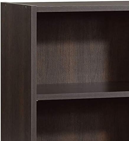 Sauder Beginnings 3 Bookcase/Book shelf, L: 24.57" x W: 11.50" x H: 35.28", Cinnamon Cherry finish - LeafyLoom