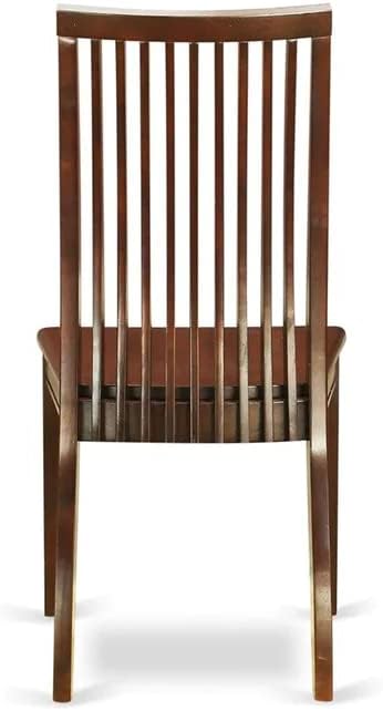 East West Furniture Monza 3 Piece Modern Set Contains a Rectangle Wooden Table with Dropleaf and 2 Kitchen Dining Chairs, 36x54 Inch, Mahogany - LeafyLoom
